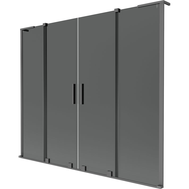 Mexen Velar L Duo двукрилен подвижен екран за вана 170 x 150 см, графит, gun metal - 896-170-003-42-95