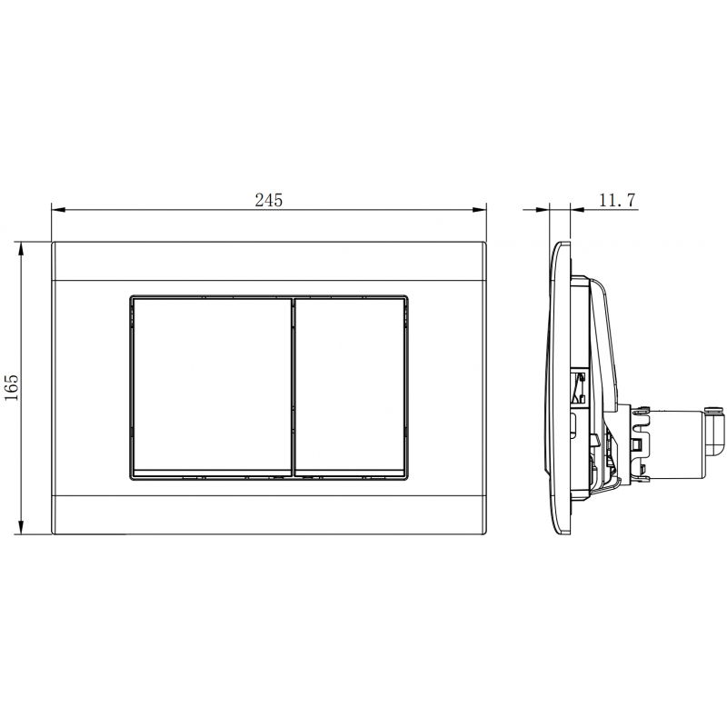 Mexen Fenix Air 01 пневматичен бутон за изплакване, бял гланц - 6A0100