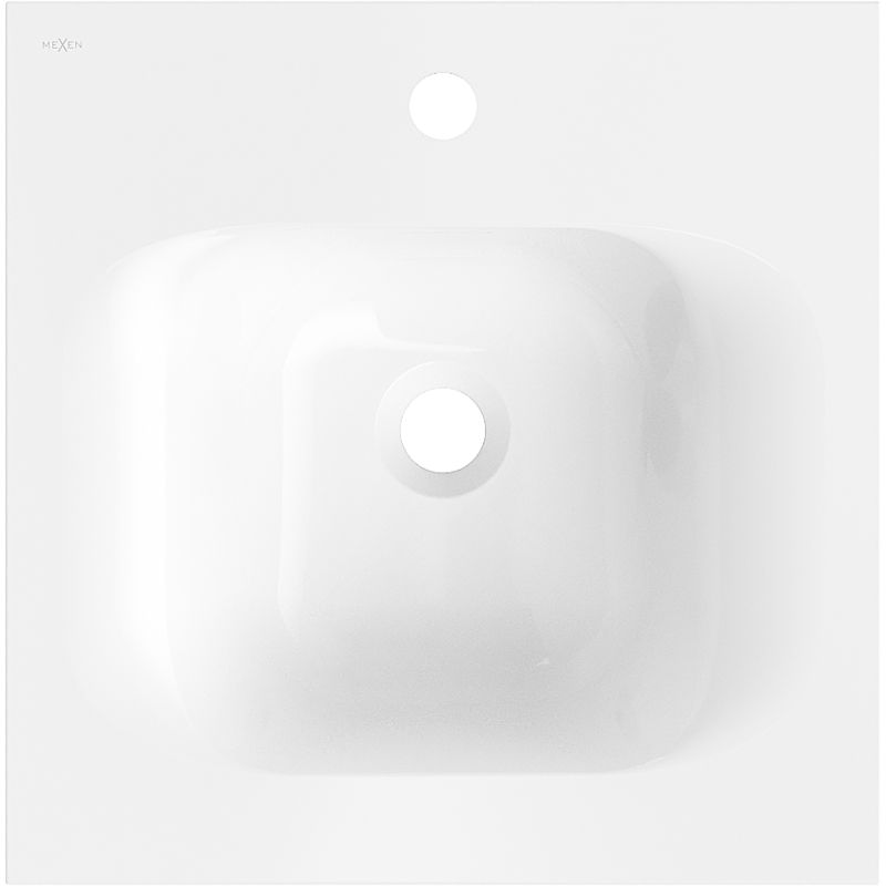 Mexen Vela мивка за вграждане в плот 46 x 46,5 см, бял гланц - 25234500