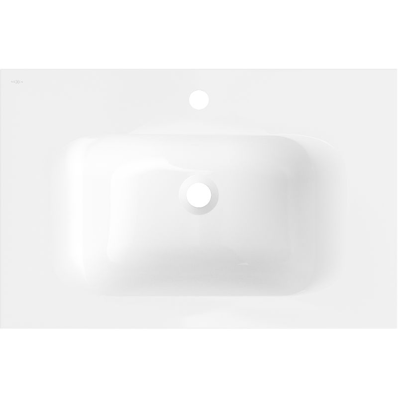 Mexen Vela вградена мивка в плота 71 x 46,5 cm, бял гланц - 25237000