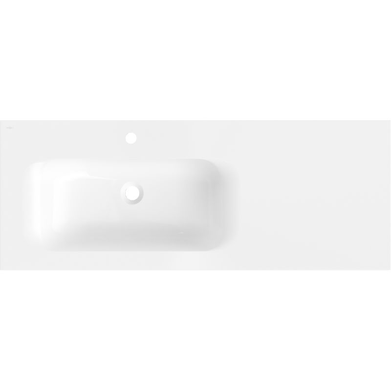 Mexen Vela мивка за вграждане в плот лява 121 x 46,5 cm, бял гланц - 25231200L