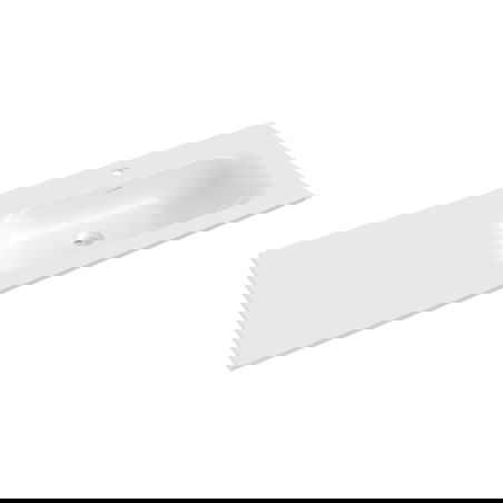 Mexen Vela вградена мивка в плот, дясна, 121 x 46,5 cm, бял гланц - 25231200P