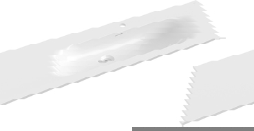 Mexen Vela вградена мивка в плот, дясна, 121 x 46,5 cm, бял гланц - 25231200P