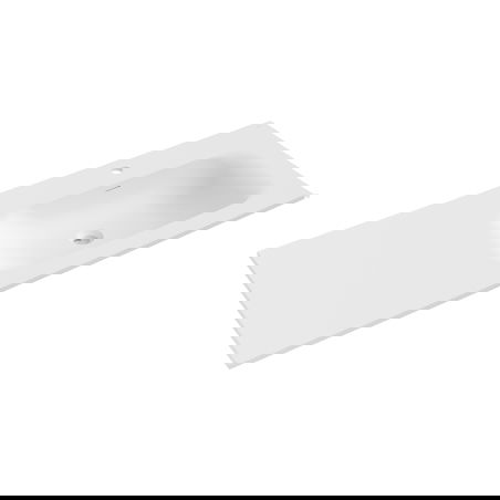 Mexen Vela умивалник за вграждане в плот десен 121 x 46,5 cm, бял мат - 25231201P