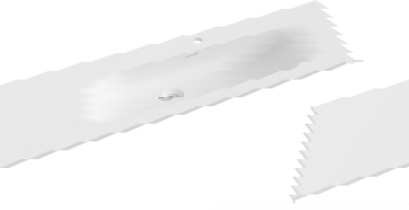 Mexen Vela умивалник за вграждане в плот десен 121 x 46,5 cm, бял мат - 25231201P