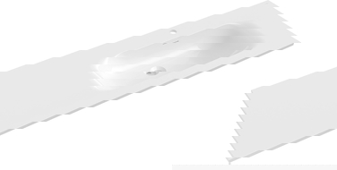 Mexen Vela мивка с монтаж в плот, дясна, 141 x 46,5 см, бял гланц - 25231400P