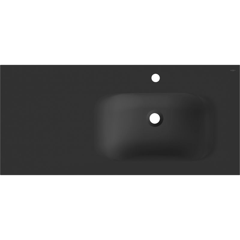 Mexen Vela вградена мивка за плот, дясна 101 x 46,5 см, черна мат - 25231071P