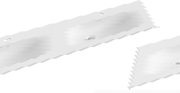 Mexen Vela вградена в плот двойна мивка 121 x 46,5 cm, бяла мат - 25231201D