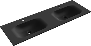 Mexen Vela двойна мивка за вграждане в плот 141 x 46,5 см, черна мат - 25231471D
