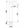 Mexen Cube висок смесител за мивка, черен - 72910-70