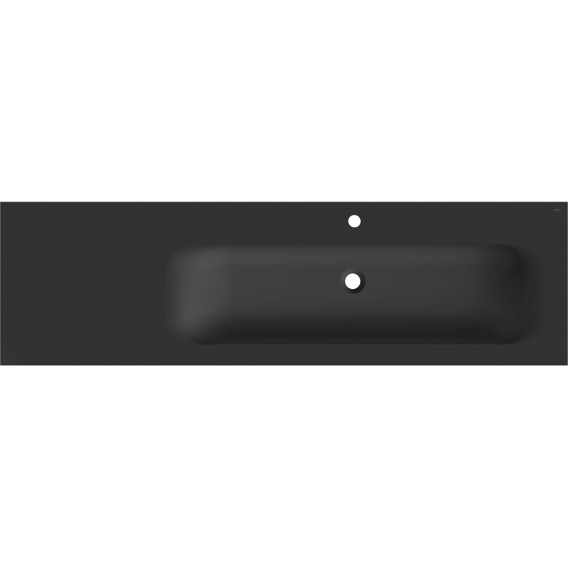 Mexen Vela вградена в плота мивка, дясна, 161 x 46,5 см, черен мат - 25231671P