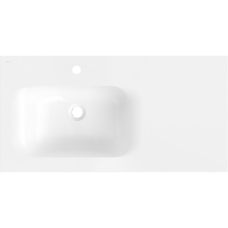 Mexen Vela мивка, вградена в плот, лява 91 x 46,5 cm, бял гланц - 25239000L