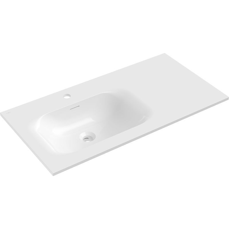 Mexen Vela мивка, вградена в плот, лява 91 x 46,5 cm, бял гланц - 25239000L