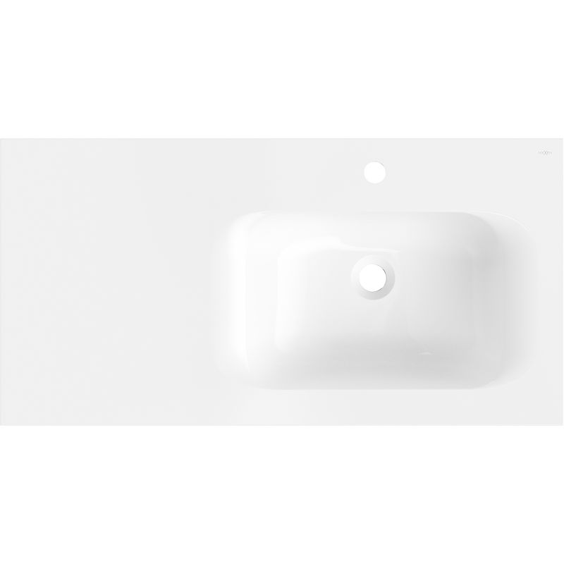 Mexen Vela умивалник вграден в плота десен 91 x 46,5 см, бял гланц - 25239000P