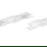 Mexen Vela мивка вградена в плот, двойна 161 x 46,5 cm, бяла мат - 25231601D