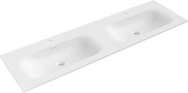 Mexen Vela мивка вградена в плот, двойна 161 x 46,5 cm, бяла мат - 25231601D