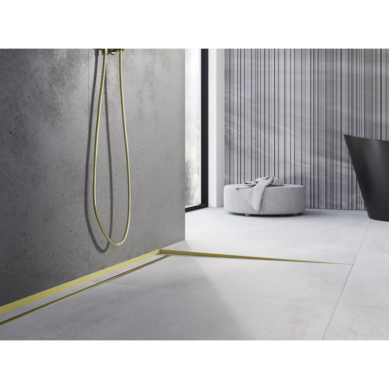 Mexen Line-B подова наклонена лайсна 120 см дясна, златна четкана - 185501120R