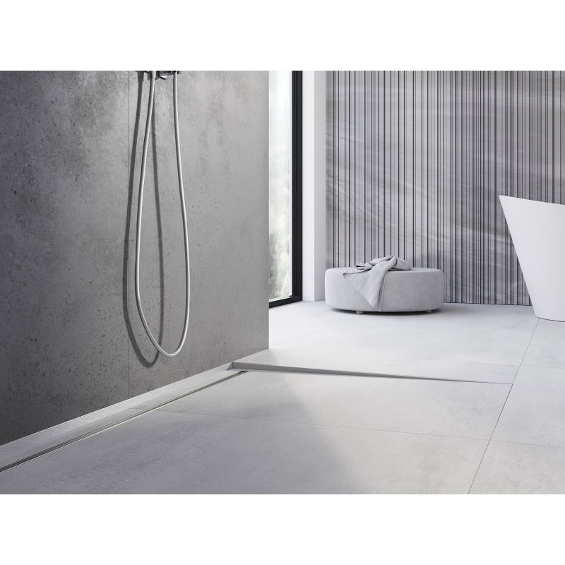 Mexen Line-B подова наклонена лайстна 180 см дясна, инокс - 181001180R