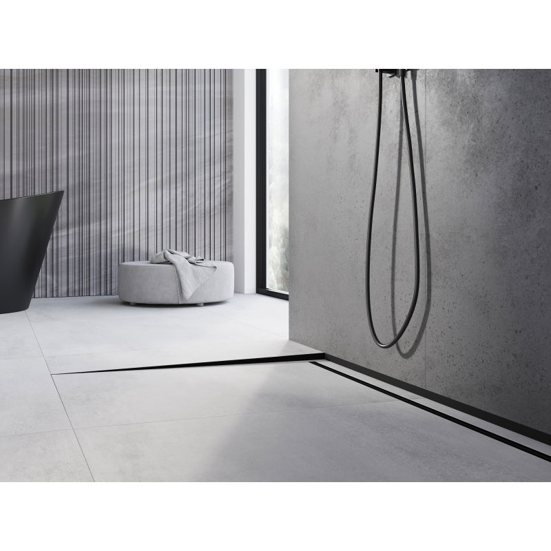 Mexen Line-B подова наклонена лайсна 120 см лява, черна - 187001120L