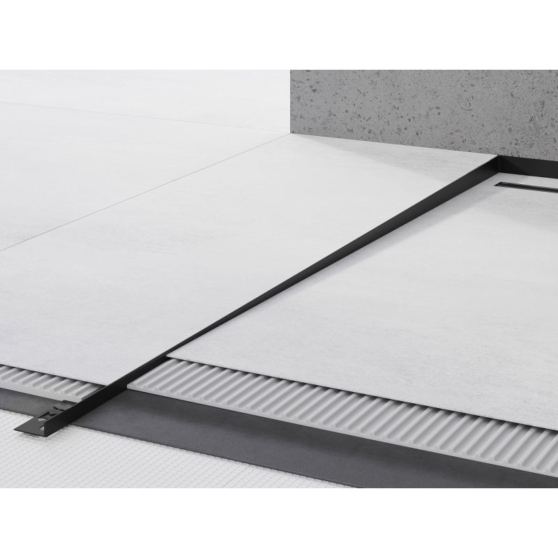 Mexen Line-B подова наклонена лайсна 120 см лява, черна - 187001120L