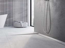 Mexen Line-B подова первазна лайстна 180 см лява, инокс - 181001180L