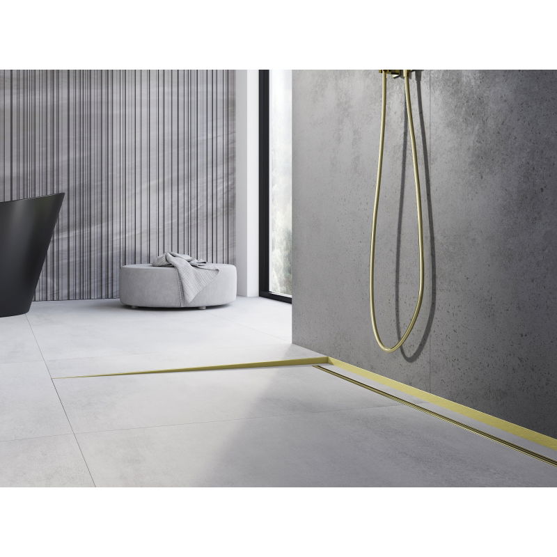 Mexen Line-B подова наклонена лайсна 180 см лява, златиста матова - 185501180L