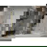 Mexen Lima сгъваема душ кабина 80 x 80 cm, прозрачна, златна + душ корито Flat - 856-080-080-50-00-4010