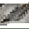 Mexen Lima сгъваема душ кабина 80 x 80 cm, прозрачна, златна + душ корито Flat - 856-080-080-50-00-4010