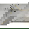 Mexen Lima сгъваема душ кабина 80 x 80 cm, прозрачна, златна + душ корито Flat - 856-080-080-50-00-4010