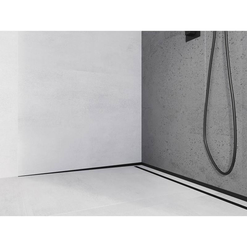 Mexen Line-B прав корниз за стена 120 см, черен - 187002120R