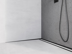 Mexen Line-B прав корниз за стена 120 см, черен - 187002120R