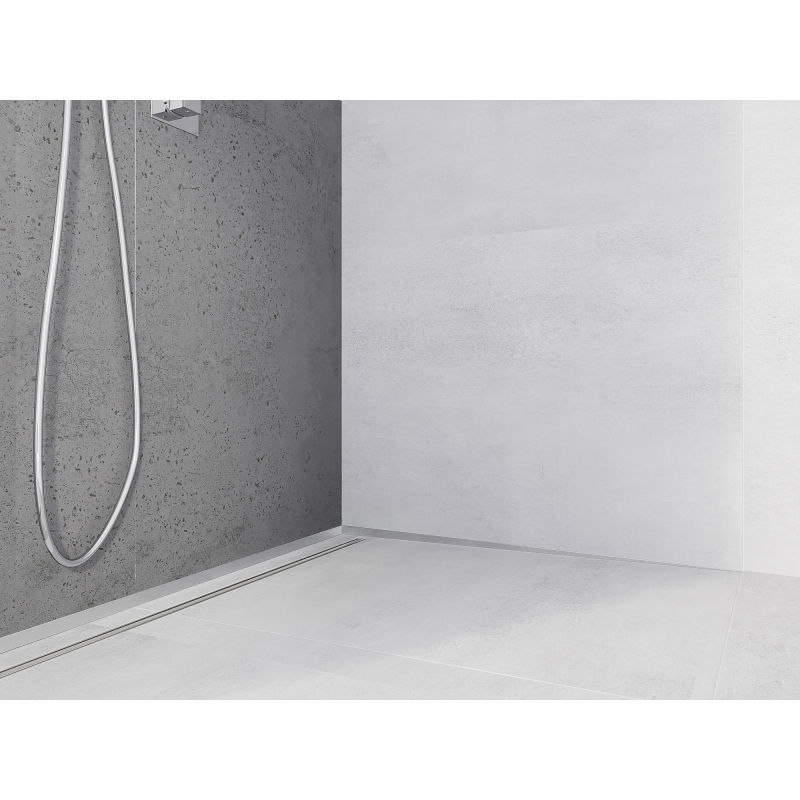 Mexen Line-B стенен профил 180 см десен, инокс - 181002180R