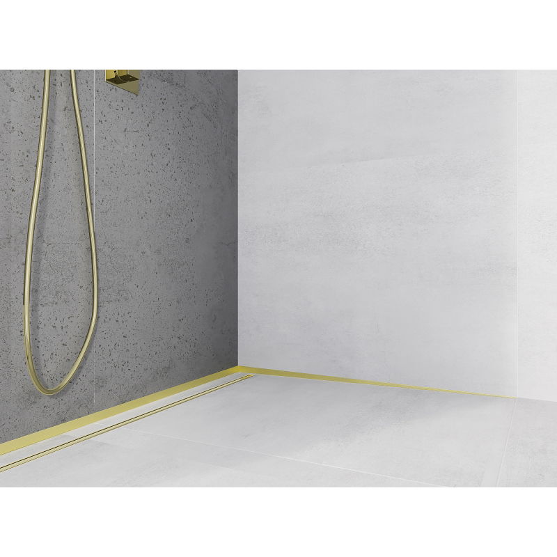 Mexen Line-B стенен скосен профил 180 см десен, златен четкан - 185502180R