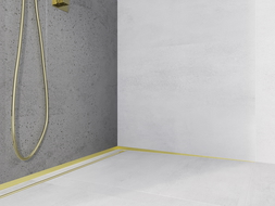 Mexen Line-B стенен скосен профил 180 см десен, златен четкан - 185502180R