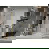 Mexen Lima сгъваема душ кабина 80 x 80 см, прозрачен, златен + Flat поддон - 856-080-080-50-00-4010