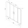 Mexen Velar Duo двукрилна плъзгаща се вана 140 x 150 см, графит, хром - 896-140-000-42-01