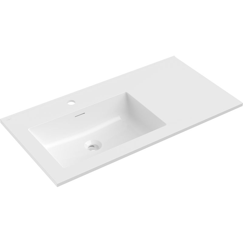 Mexen Otis вградена мивка в плот, лява 91 x 46,5 см, бял гланц - 25189000L