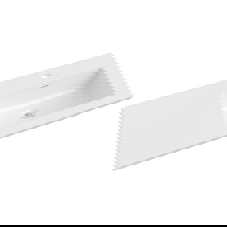 Mexen Otis мивка за вграждане в плот, дясна 91 x 46,5 cm, бял гланц - 25189000P