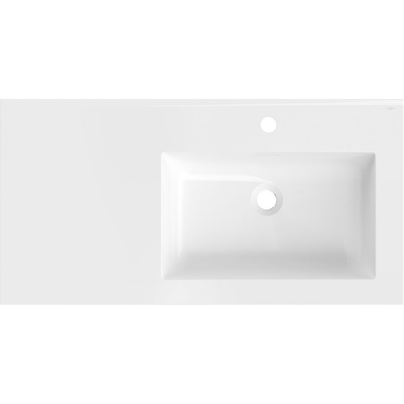 Mexen Otis мивка за вграждане в плот, дясна 91 x 46,5 cm, бял гланц - 25189000P