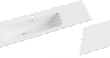 Mexen Otis умивалник вграден в плот 101 x 46,5 см, бял мат - 25181001