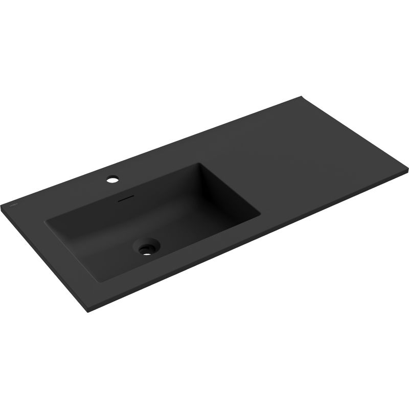 Mexen Otis мивка вградена в плота лява 101 x 46,5 cm, черна мат - 25181071L