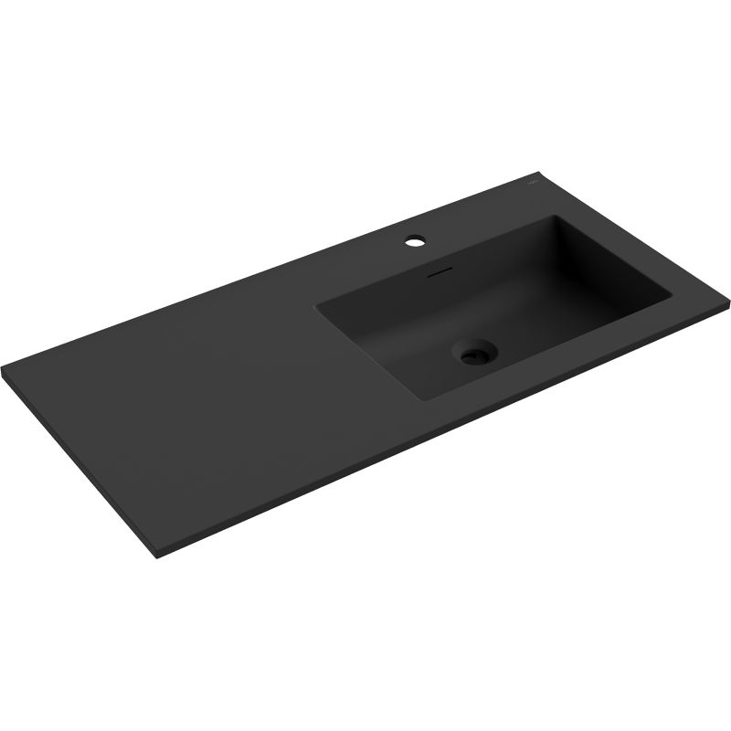 Mexen Otis вградена мивка вдясно 101 x 46,5 см, черен мат - 25181071P