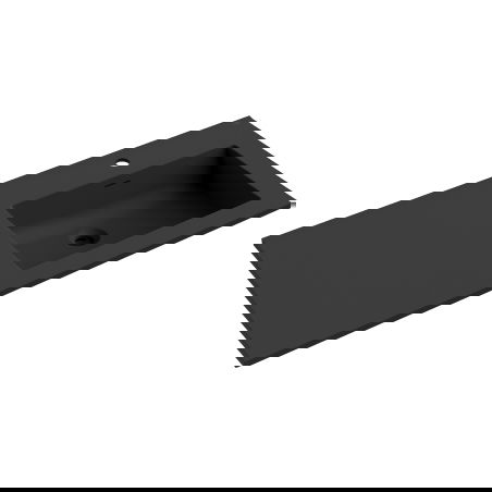 Mexen Otis вградена мивка вдясно 101 x 46,5 см, черен мат - 25181071P