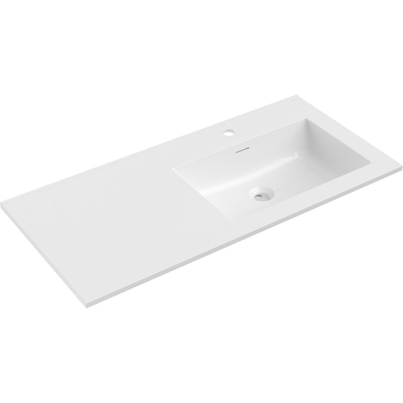 Mexen Otis умивалник, вграден в плот, десен 101 x 46,5 см, бял гланц - 25181000P