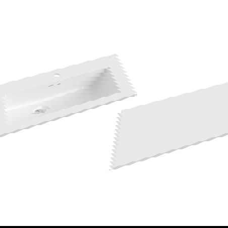 Mexen Otis умивалник, вграден в плот, десен 101 x 46,5 см, бял гланц - 25181000P