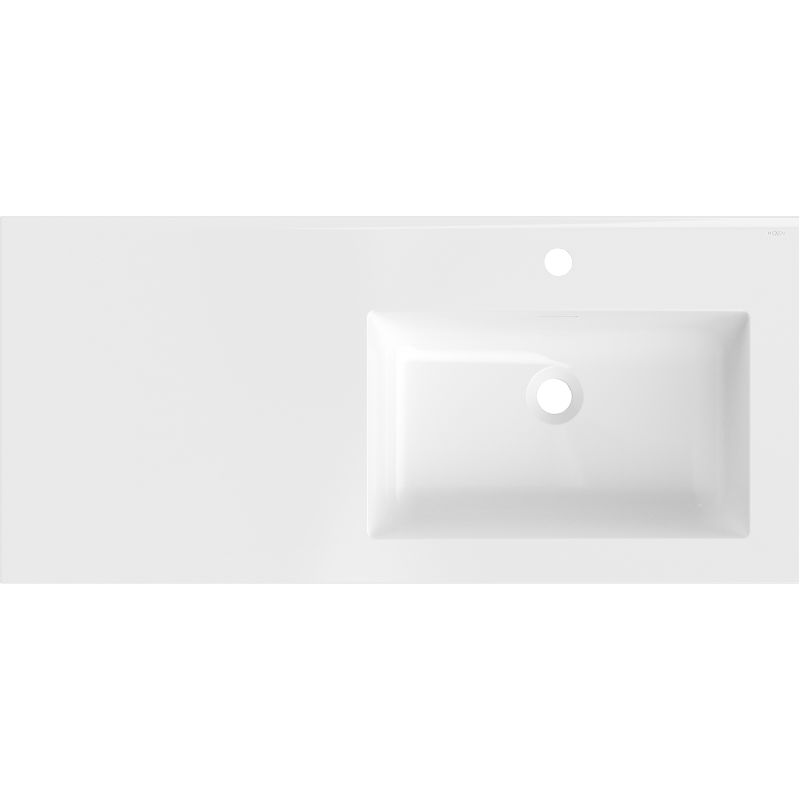 Mexen Otis умивалник, вграден в плот, десен 101 x 46,5 см, бял гланц - 25181000P