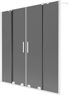 Mexen Velar Duo параван за вана, 2-крилен плъзгащ, 160 x 150 см, графит, бял - 896-160-000-42-20