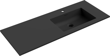Mexen Otis вградена в плот мивка, дясна 121 x 46,5 cm, черен мат - 25181271P