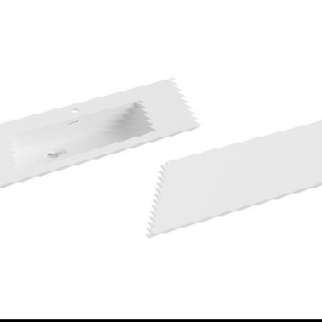 Mexen Otis мивка вградена в плот, дясна, 121 x 46,5 см, бяла мат - 25181201P