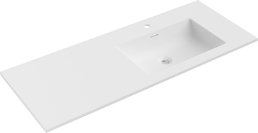 Mexen Otis мивка вградена в плот, дясна, 121 x 46,5 см, бяла мат - 25181201P